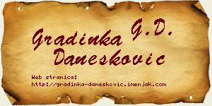 Gradinka Danesković vizit kartica
